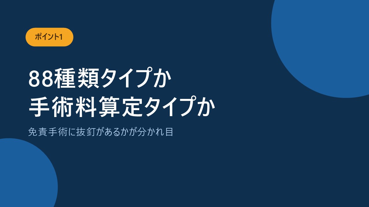 88種類タイプと手術料算定タイプで抜釘手術の扱いが分かれることを示すバナー画像