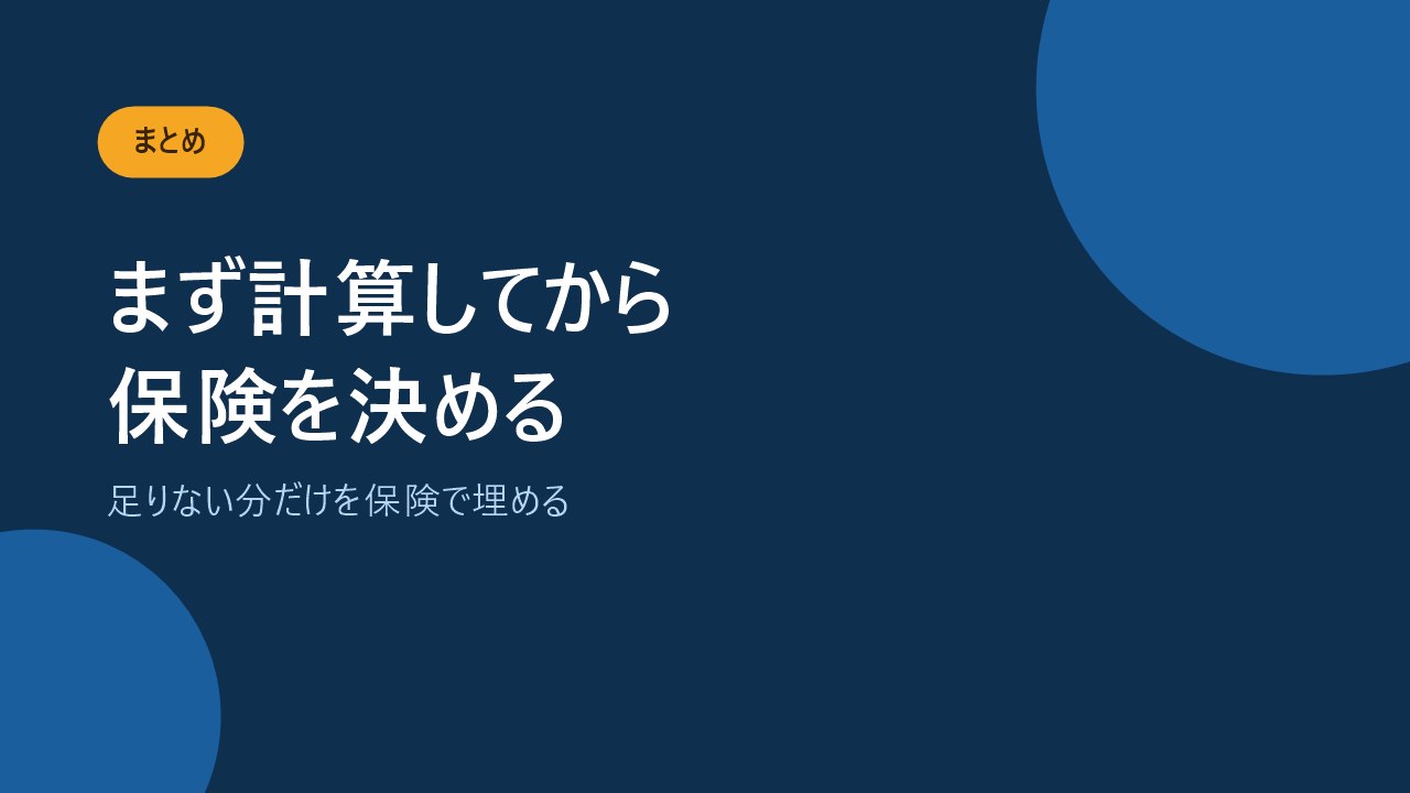 遺族年金を計算してから保険の金額を決めることをすすめるバナー画像
