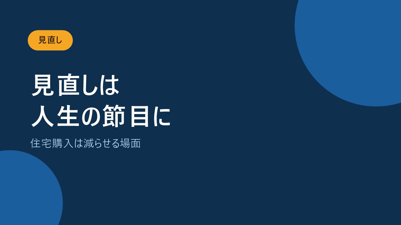 結婚や出産、住宅購入など見直しのタイミングを示すバナー画像