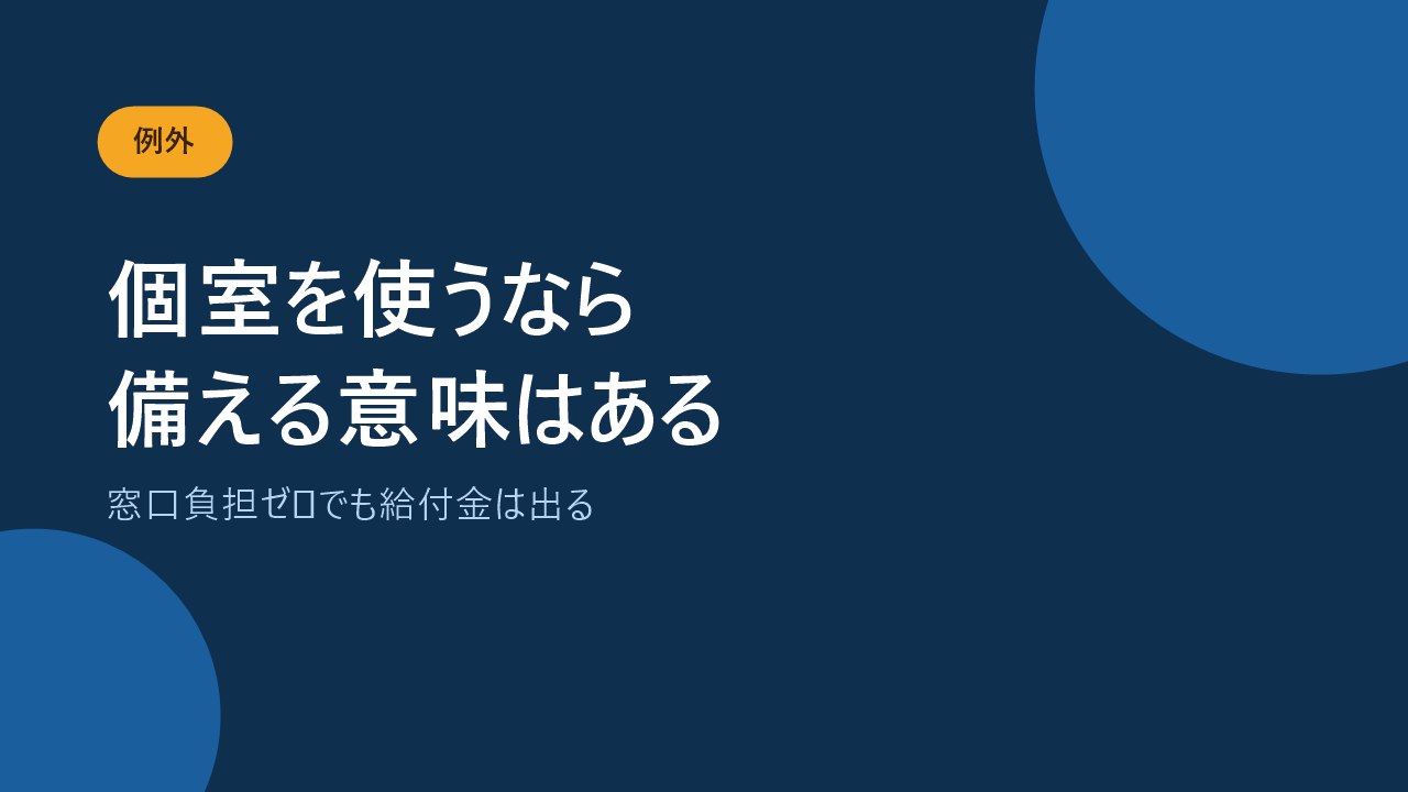 個室を使う場合や親が仕事を休む場合は備える意味があることを示すバナー画像