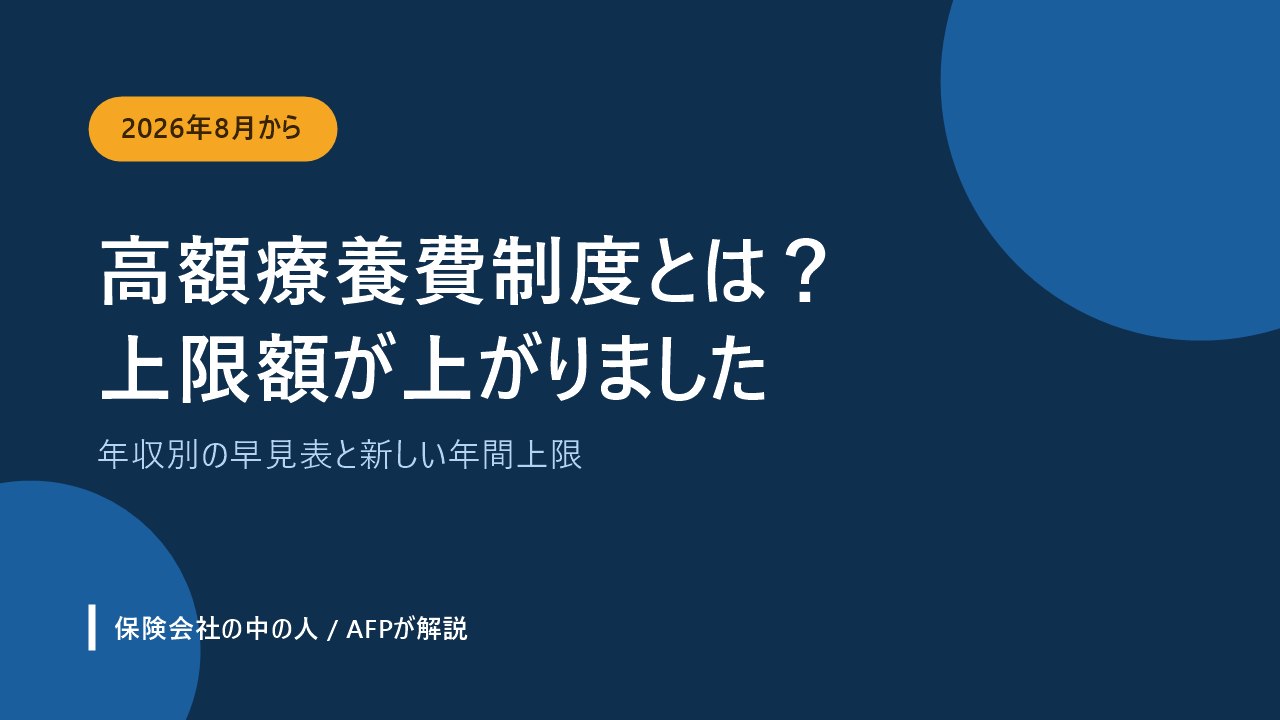 高額療養費制度の2026年8月からの上限額と年間上限を解説する記事のアイキャッチ画像