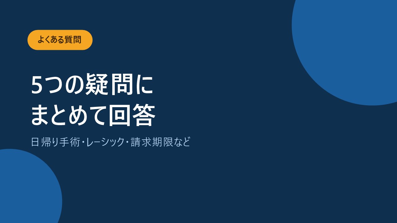 手術給付金に関するよくある質問をまとめたバナー画像