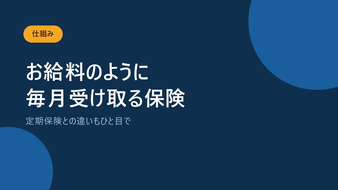 収入保障保険が死亡後に毎月受け取る仕組みを説明するバナー画像