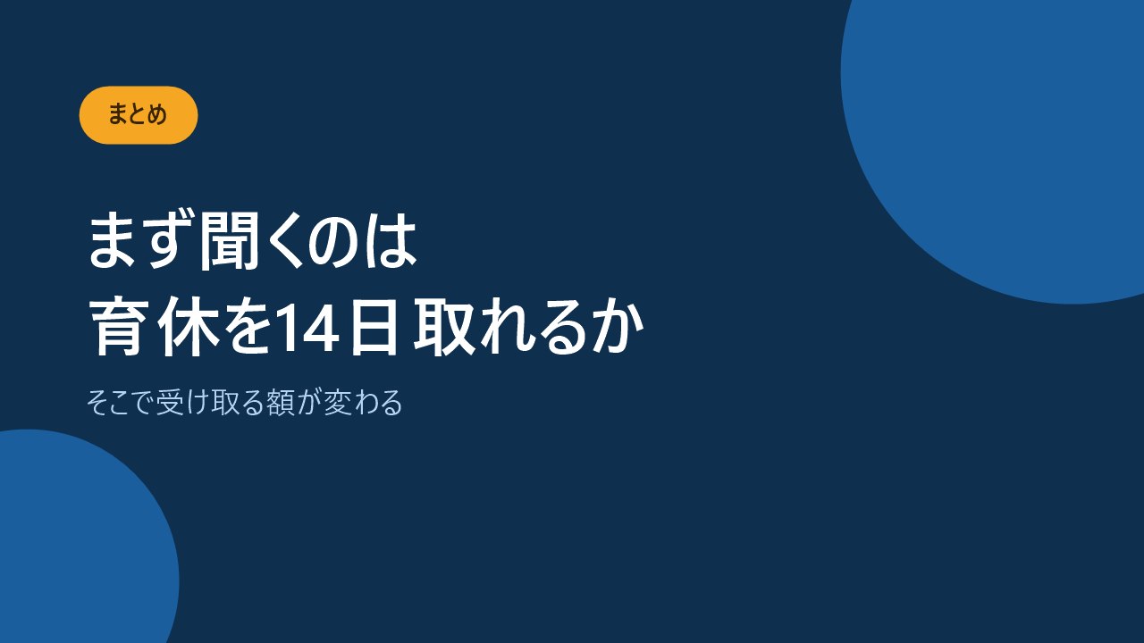 夫が14日の育休を取れるか職場に確認することをすすめるバナー画像
