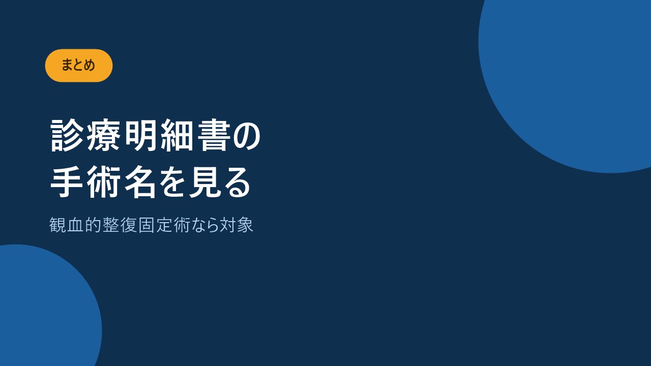 診療明細書の手術名を見れば給付金が出るかわかることを伝えるバナー画像