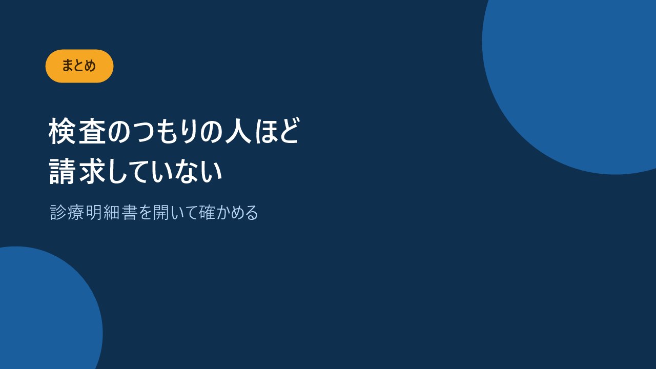 検査のつもりだった人ほど請求せずに終わっていることを伝えるバナー画像